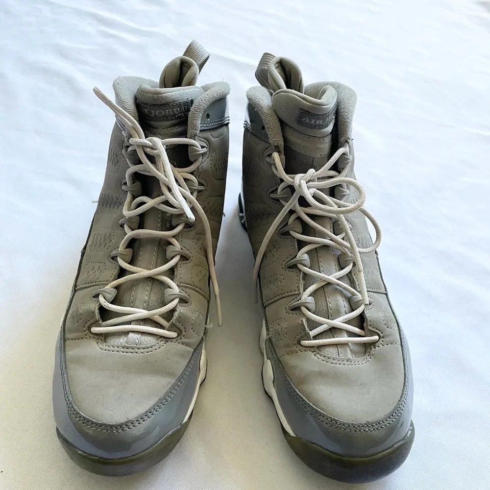 Nike Air Jordan 9 Retro IX 9 Cool 2012 Grey Sneakers Size 7Y - Picture 6 of 8